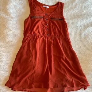 Burnt Orange Sleeveless Dress